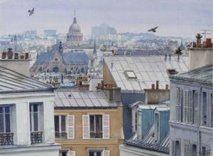 Voir le détail de cette oeuvre: Les toits de Paris après la pluie