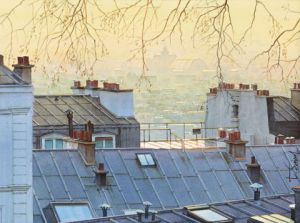 Voir le détail de cette oeuvre: Crépuscule sur les toits de Paris